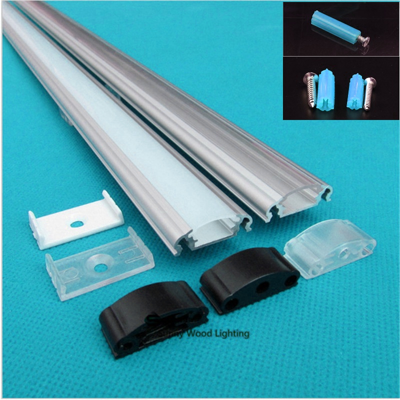 5-30PCS 40inch 1m led bar light , 12mm pcb led aluminium profile matte clear cover, aluminium channel for rigid strip