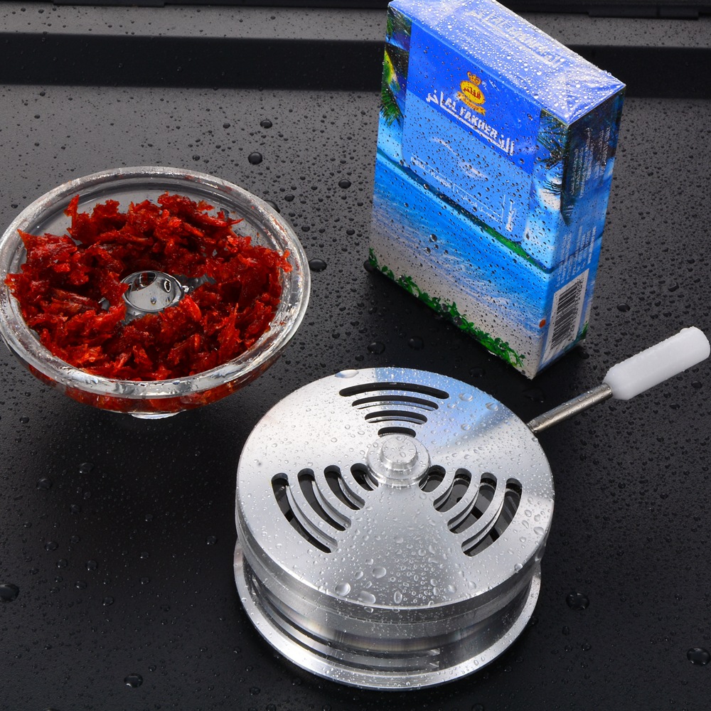 Upscale Metal Material Smoking Accessories Single Handle Windproof Tobacoo Hookah Shisha Charcoal Holder Narguile Shisha