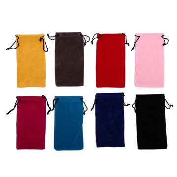 1PCS Glass Case Solid Color Drawstring Pouch Bags Sunglasses Bags Eyewear Accessories Soft Eyeglasses Bag