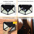 Wall-mounted Street Light 100 LED Solar Light Outdoor Solar Lamp Powered Sunlight 3 Modes PIR Motion Sensor For GardenDecoration