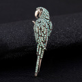CINDY XIANG Rhinestone Parrot Brooches for Women Large Bird Brooch Pin Fashion Jewelry 2 Colors Available High Quality Good Gift