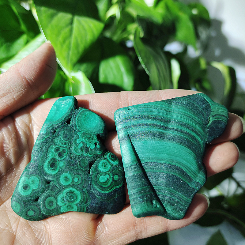 Natural raw ore malachite slice mineral specimen home furnishing specimens Stones and powerful Healing crystals