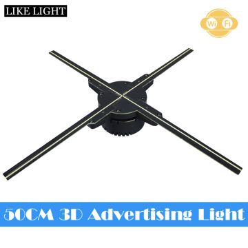 50CM 4 fan hologram fan light with wifi control 3D Hologram Advertising Display LED Fan Holographic Imaging naked eyes device