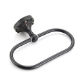 Bathroom Towel Ring Black Brass Retro Oil Rubbed Bronze Round Towel Holders for Kitchen Bathroom Hanger Strong Antique Creative