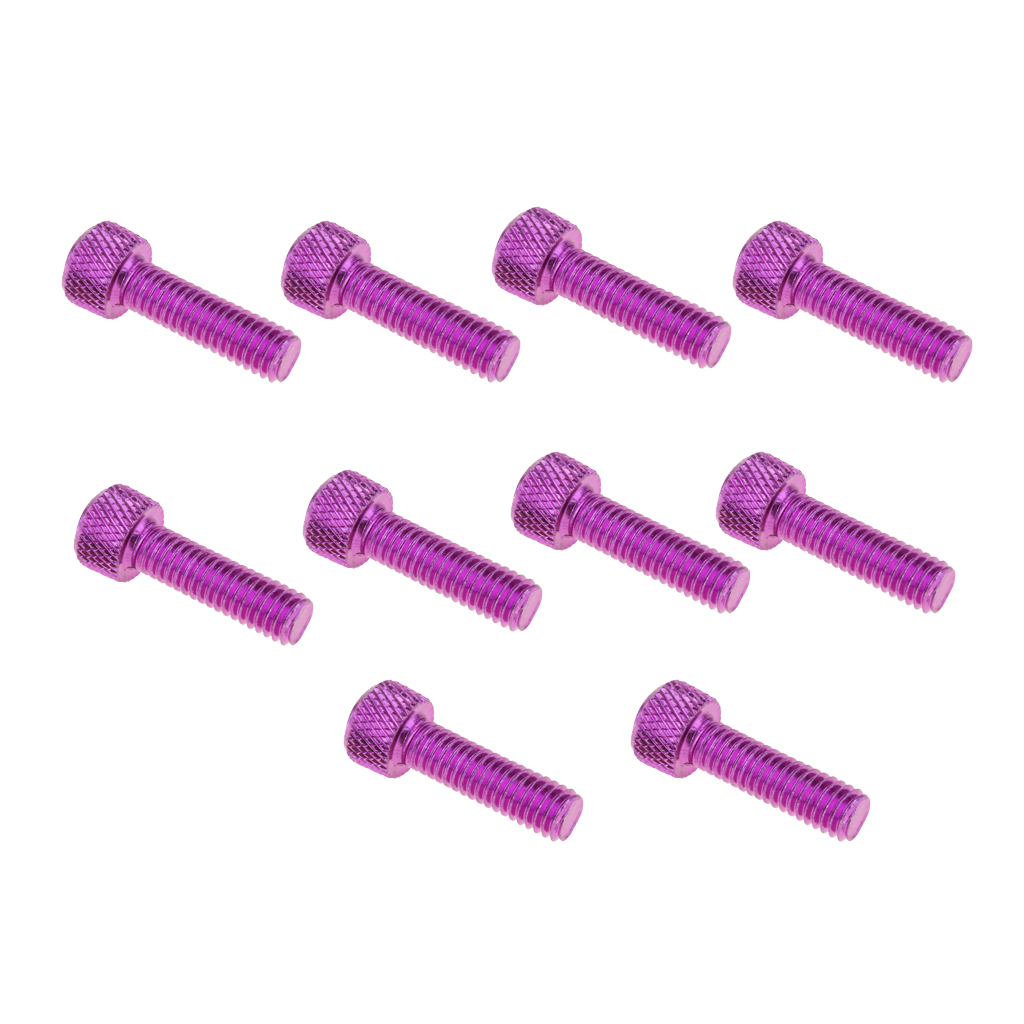 10pcs Purple M6*20mm Aluminum Hex Socket Cap Head Screws Repair Tool