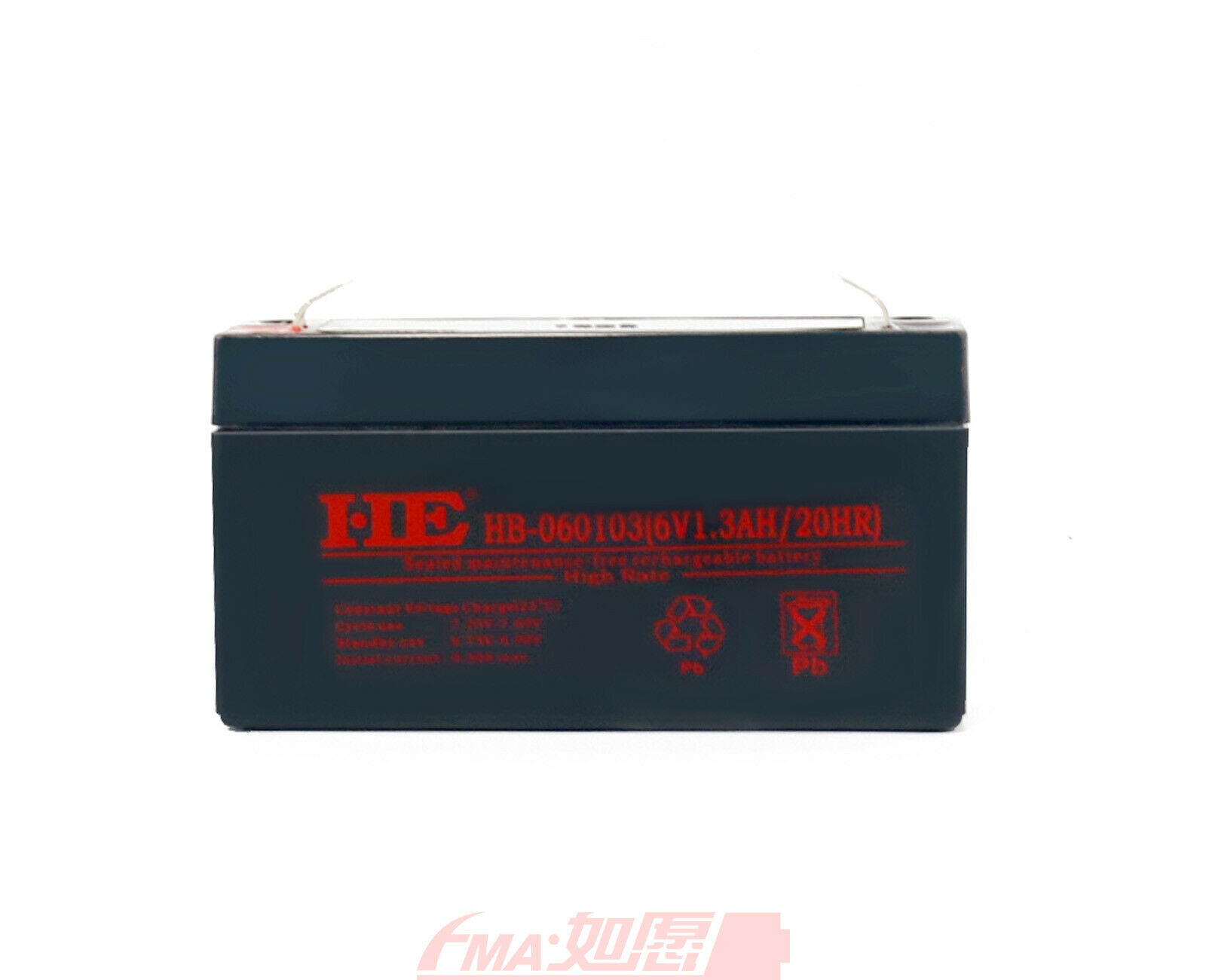 2x SLA Sealed Lead Acid Battery 6V 1.3Ah to Exit Backup power Emergency light