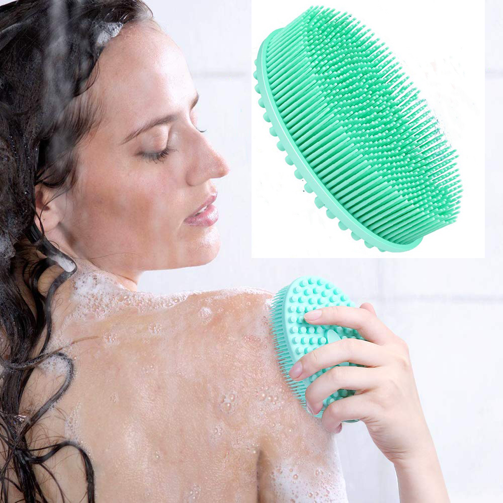 YBLNTEK Silicone Bath Brush Mini Shower Brush Body Scrubber Bath & Shower Loofah Brush Gentle Scrub Skin Exfoliation Women Men