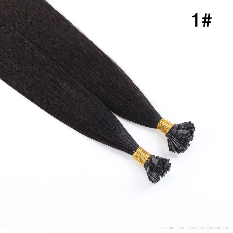 Wholesale flat tip indien vendors 100% human hair remy virgin blonde flat tip hair extension straight flat tip hair extension