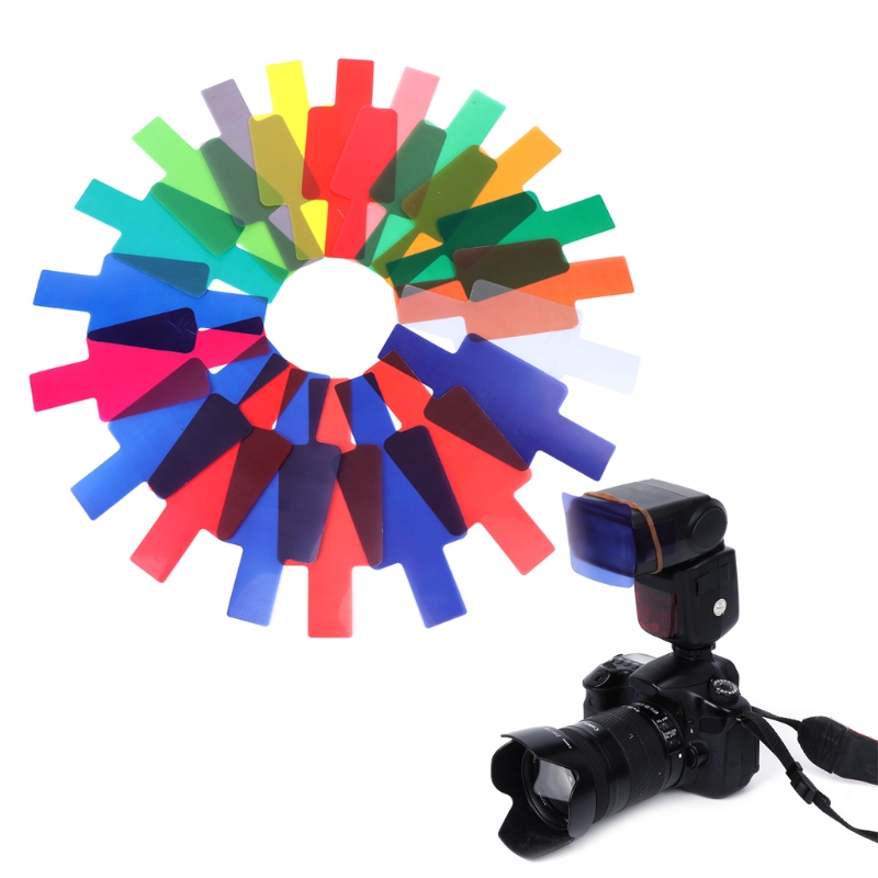 20 Colors Photographic Color Gels Filter Card Lighting Diffuser for Canon Yongnuo Flash Speedlite