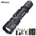 TK104 8000LM LED flashlight XM L2 Zoomable torch Waterproof rechargeable portable Tactical Gun Flash light Pistol Handgun lamp