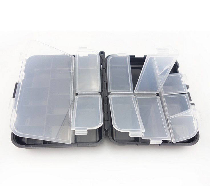 Fishing Tackle Boxes With 26 Compartments Good Fishing Plastic Container Lure Bait Waterproof Storage Box Cover 12*10*3.5cm