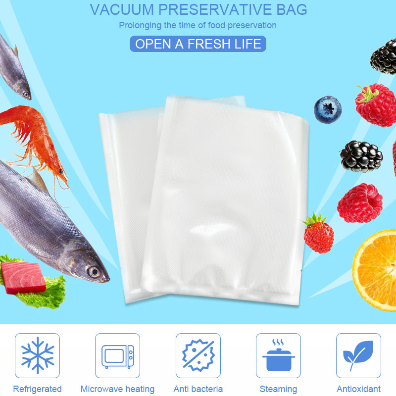 ATWFS 100pieces/lot Vacuum Bag Kitchen Sealing Machine Vacum Bag Food Saver Sous Vide Vacuum Bags for Food