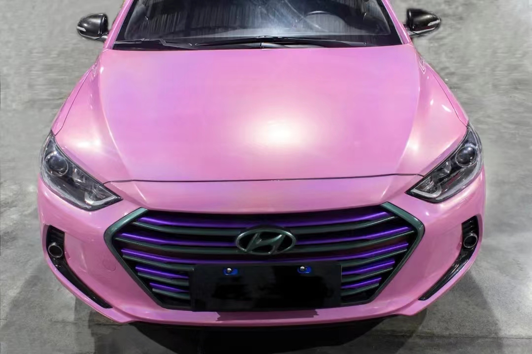 PET liner Glossy Holographic Laser Pink Car Vinyl