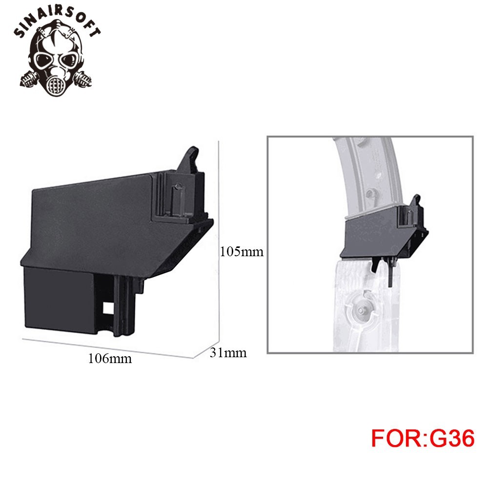 SINAIRSOFT Tactical Military Equipment M4 BB Speed Loader Converter to Adapt G36 Magazine for Hunting Airsoft Paintball Army
