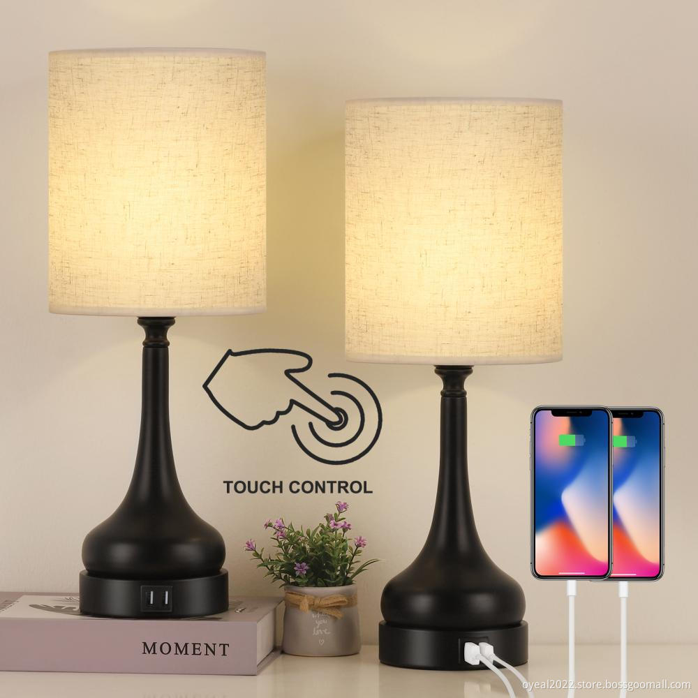 Touch Control Table Lamps Set of 2