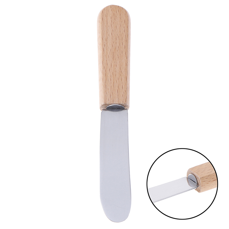 1PC Stainless Steel Cutlery Cream Scraper Wood Handle Butter Spatula Breakfast Jam Cheese Tool Kitchen Accessories