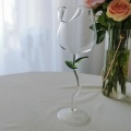 Wine Glass Rose Flower Shaped Goblet Red Wine Cocktail Glasses Home Wedding Decor