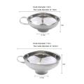 Steel Wide Mouth Funnel Salad Sauce Large Jam Diameter Funnel Thickening Household Funnel Oil Leakage Multifuncti C2U9