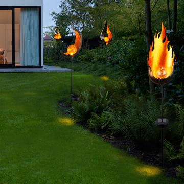 LED Solar Flame Flickering Nightlight Lamp IP44 Outdoor For Yard Garden Path Lighting Powered Landscape Decoration Llights