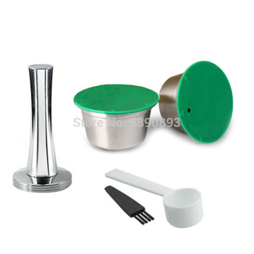 Reusable Coffee Capsule Filter Cup Stainless Steel Metal Capsule for Nescafe Dolce Gusto Refillable Caps Spoon Brush Filter
