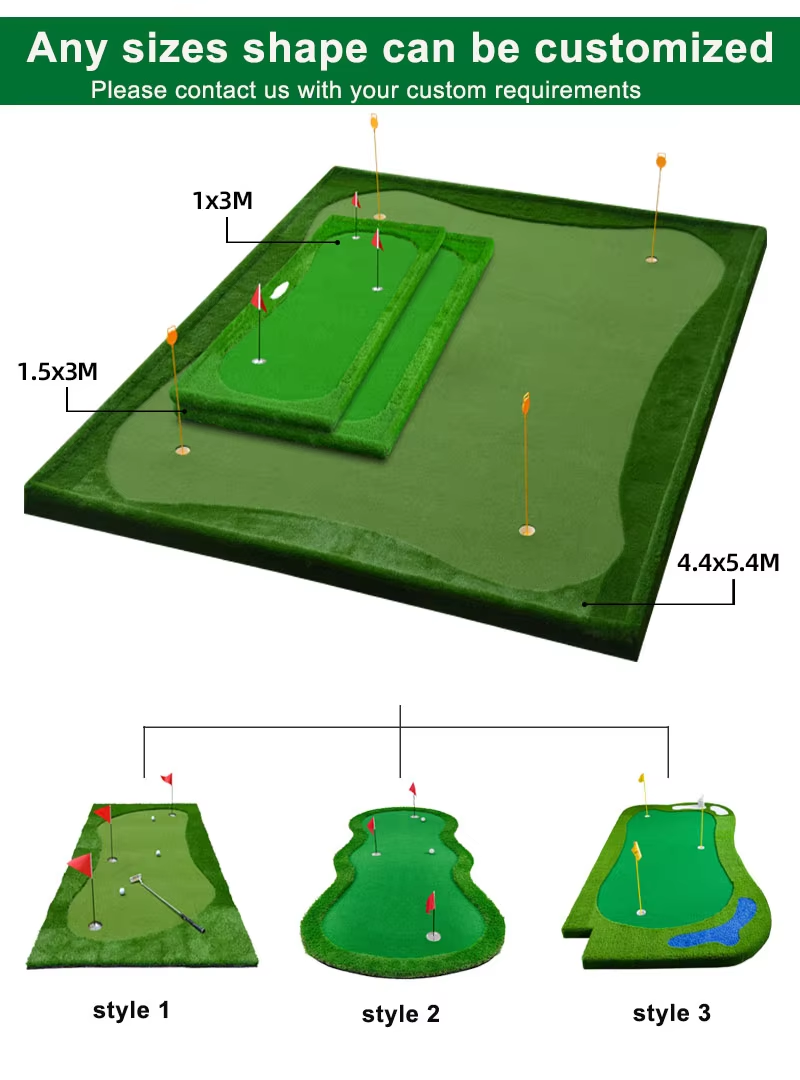 High Quality Custom Large Golf Putting Green Nice Design Backyard Mini Golf Golf Putting Mat for Outdoor Sports