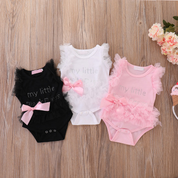 Baby Rompers 2020 Short Sleeveless Letter print Cotton Newborn clothes Roupas de bebe girls jumpsuit&clothing