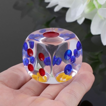 35mm Colorful Transparent Dice 6 Sides Board Game D&D Cambling Club Party Dice