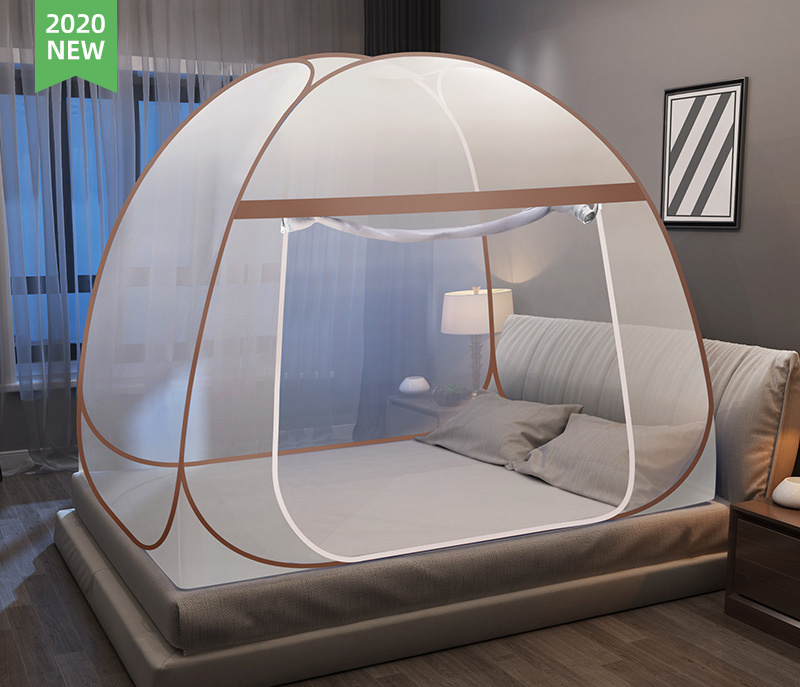 Mosquito Bed Net Automatic Installation Bed Netting Tent Mongolian Yurt Mosquito Net Large Space Quadrate Insect Mesh Hot Sale