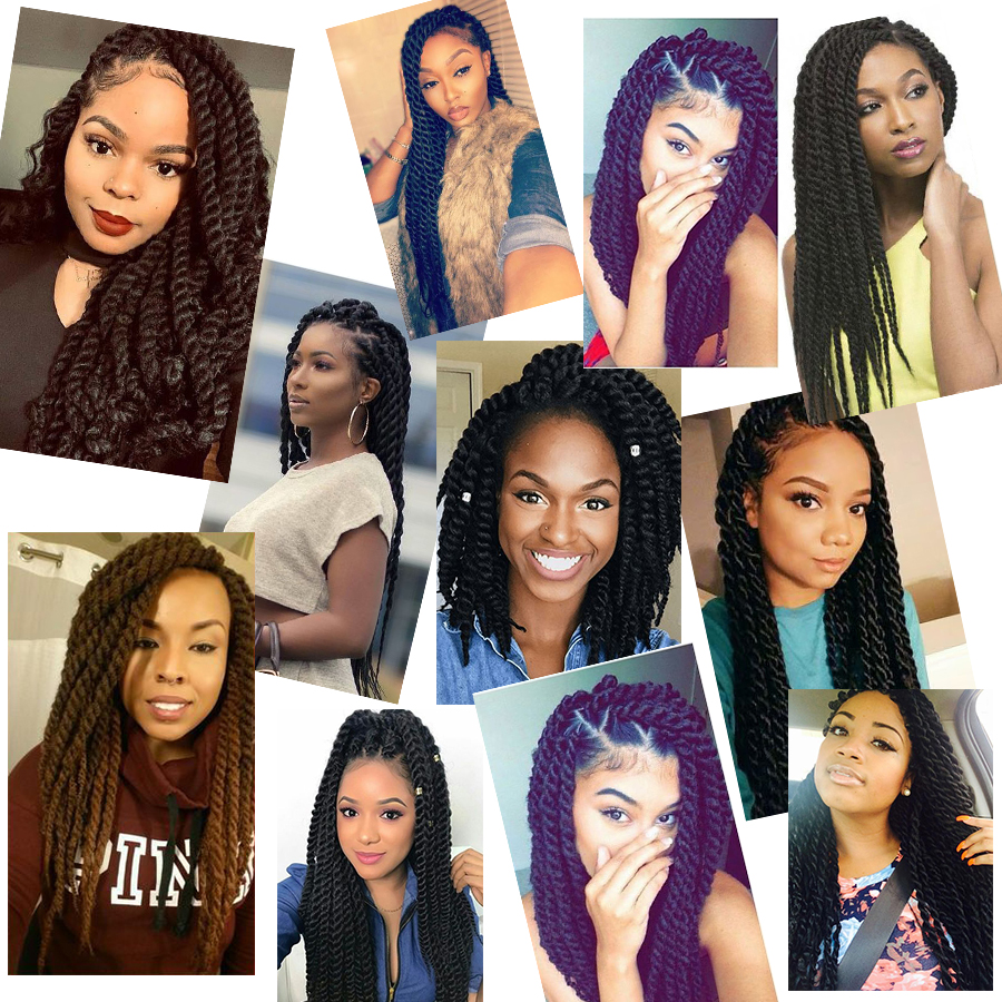 Alileader Crochet Box Braids Hair Extensions 12Color Synthetic Box Braids Hair Extensions Crochet Synthetic Hair Braid Ombre