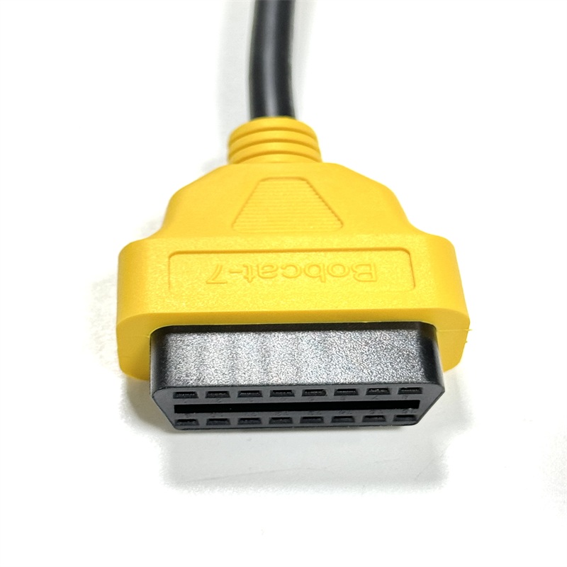 OBDII 16Pin Female to 7Pin Male Bobcat Construction Equipment Diagnostic Adapter Cable Length 260mm