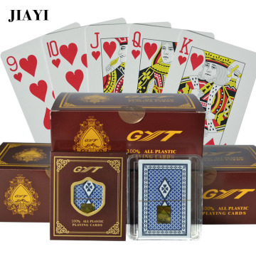 JIAYI Texas Holdem 100% Plastic PVC playing card game poker cards Waterproof and dull polish GYT Board games Poker