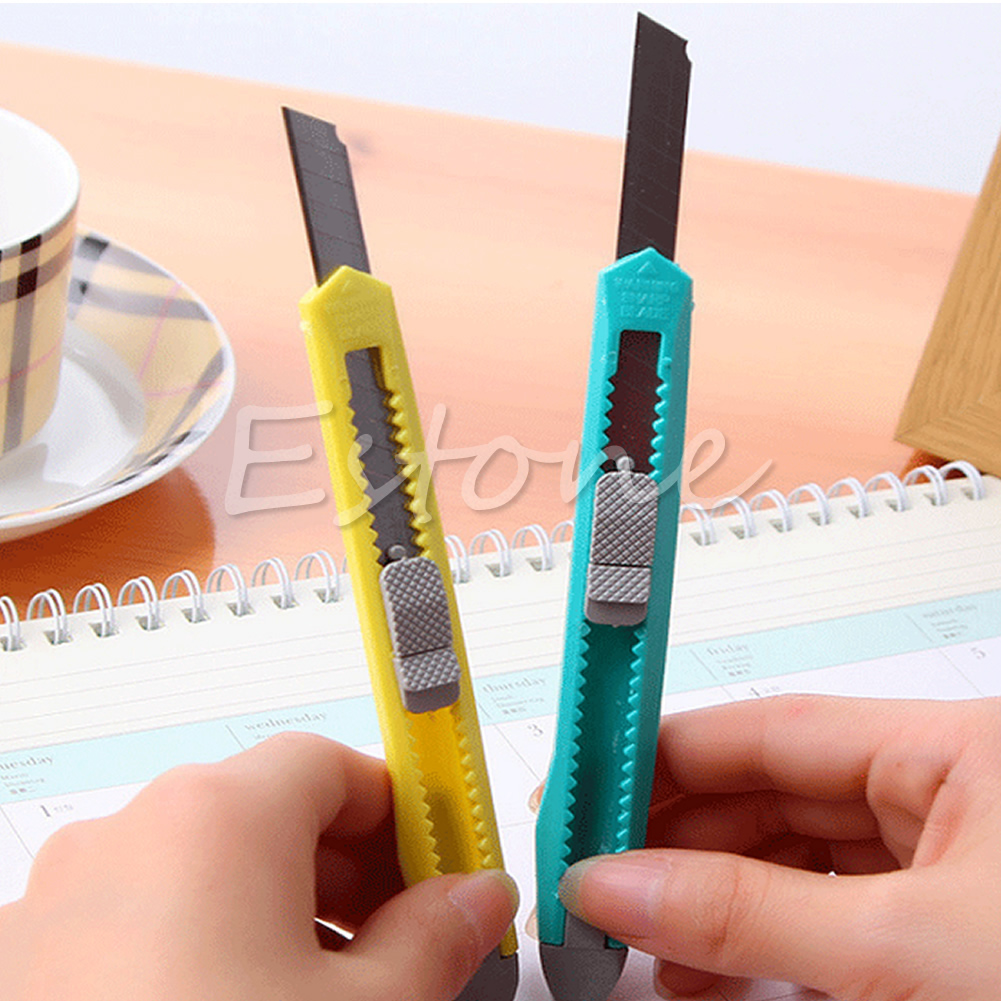 2PCS Box Cutter Utility Knife Snap Off Retractable Razor Blade Knife Tool school stationery accessories office supply