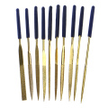 10Pcs Mini Files Titanium Diamond Coating Needle Flat File Set Metal Working Craft Tools l29k