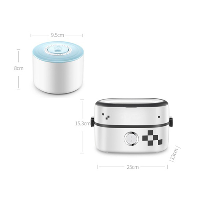 220V Multi-function Electric Thermal Insulation Box Portable Steam Heating Lunch Box Double Ceramic Liner Rice Cooker Office