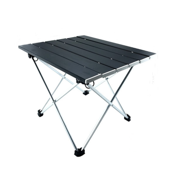 Foldable Camping Table Portable Metal Camping Dining Table Lightweight Small Aluminum Table with Carrying Bag for Picnic