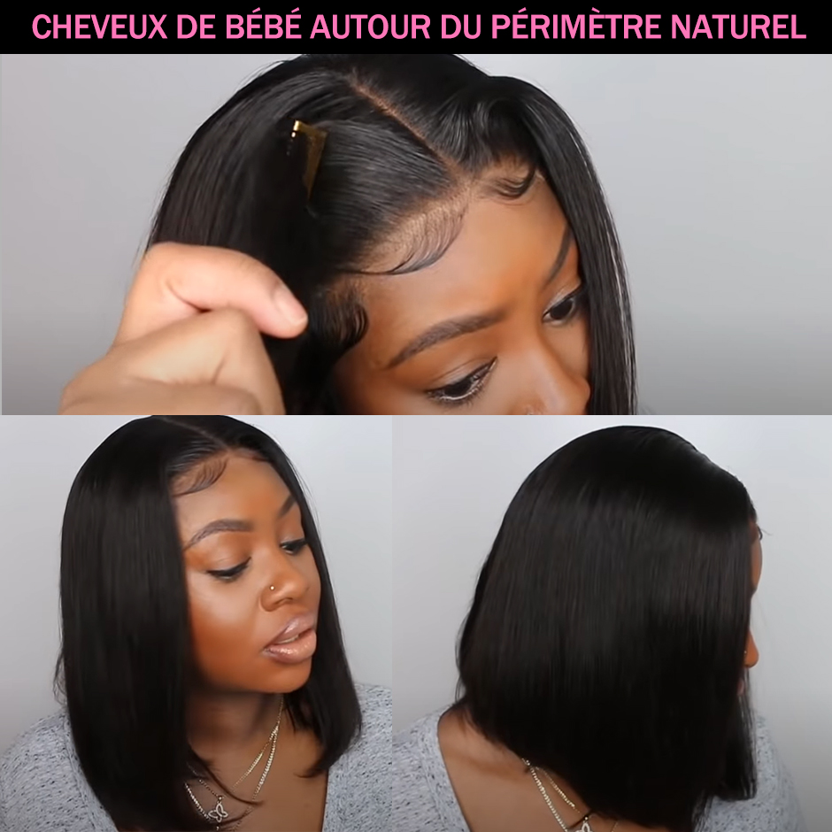 Straight Bob Human Hair Wigs 4X4 Lace Closure Bob Wigs Straight Short Bob Wig ISEE HAIR Malaysian Lace Frontal Human Hair Wigs