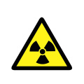 YJZT 14.4CM*12.5CM Danger Radiation Risk Car Sticker PVC Warning Decal 12-1376