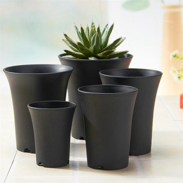 Plastic Round Succulents Pots Flower Planter For Home Office Or Garden Decoration 7.7cm*9.5cm Suitable For Small Plants 1pc