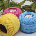 Retail 50g/ball 8# 2 ply DIY Colorful Thin Lace Yarn Crochet Yarn 100% Cotton Yarn Crocheted Tablecloth Sewing Machine Line