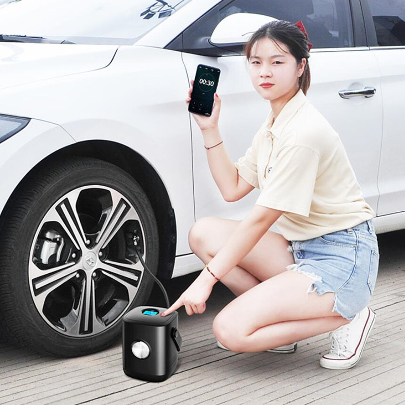 12V 150PSI Wireless Rechargeable Car Air Compressor Tire Inflator Portable Digital Inflatable Pump for Cars Motorcycles Bicycles
