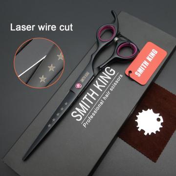 7〞 Professional Hairdressing scissors/Shears,7 inch Laser wire Cutting scissors Fine serrated blade Non-slip design!