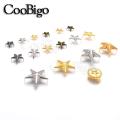 200pcs Star shape Rivets Spike Studs 5 claws star Rivets Spots Nailhead Punk Rock DIY Leather Craft Clothing Bag Parts 9mm~21mm