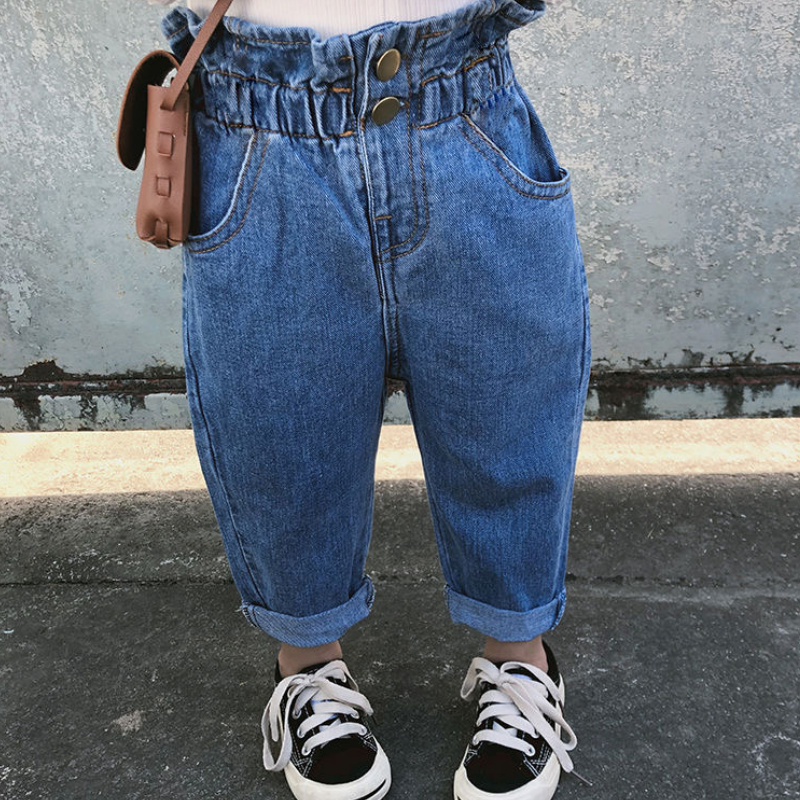 Baby Girl Jean Pants Cotton High Waist Infant Toddler Children Jeans Denim Trousers Long Baby Boys Girls Loose Pant Clothes