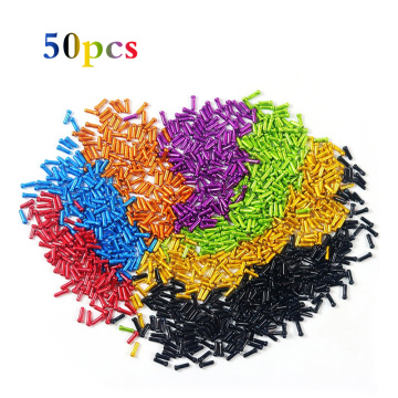 50pcs Bike Bicycle Brake Shifter Inner Cable End Caps Cable Tips Wire End Cap Fits Brake Shift Derailleur Inner Cable