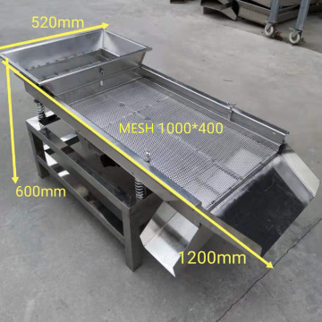 220V 110V Electric Linear Vibration Sieve Screen 100*40cm Stainless Steel Vibration Separator for Particle Screening and Grading