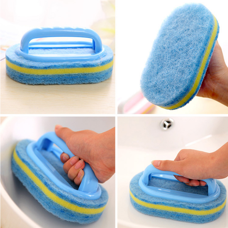 Magic Sponge Eraser Glass Strong Decontamination Bathtub Toilet Brush Kitchen Sink Brush Wall Tiles Sponge Brush Cleaning Tools