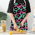 Women Leopard Kitchen Aprons for Women Men Cotton Linen Apron Home Cooking Baking Waist Bib Pinafore Cleaning Tools