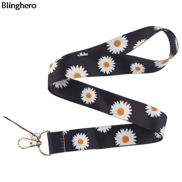 Blinghero Daisy Flower Lanyards For Keys Phone Neck Strap Hang Rope Student Badge Holders Keychains Lanyard For Friends BH0163