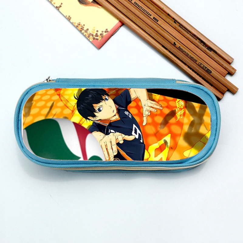 Anime Cartoon Haikyuu!! Cosplay Pencil Case Pencil Bag Zipper Stationery Pouch Organizer Holder Girl Boy Big Capacity