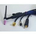 WP-9F-12E-1 10mm2/M16x1.5 2pin CK10-25 Tig Welding Torch Complete Air-Ccooled Euro Style Flexible Torch Head Body